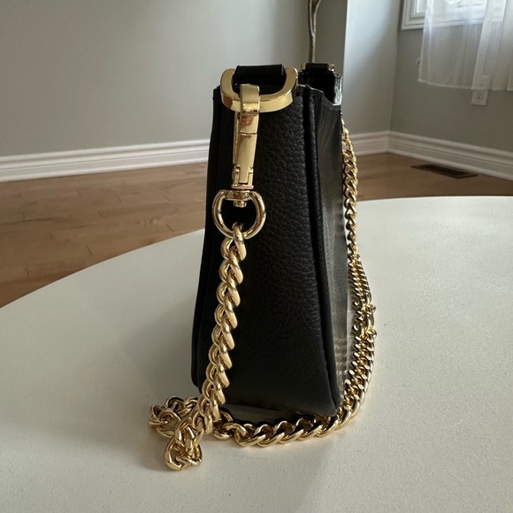 Black Genuine Leather Baguette Bag - Picture 9 of 9